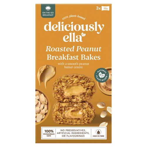 Deliciously Ella Peanut Butter On-the-Go Breakfast Bakes Multipack 3x50g