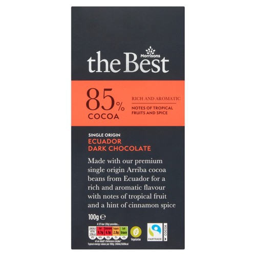 Morrisons 85 cocoa ecuador dark chocolate