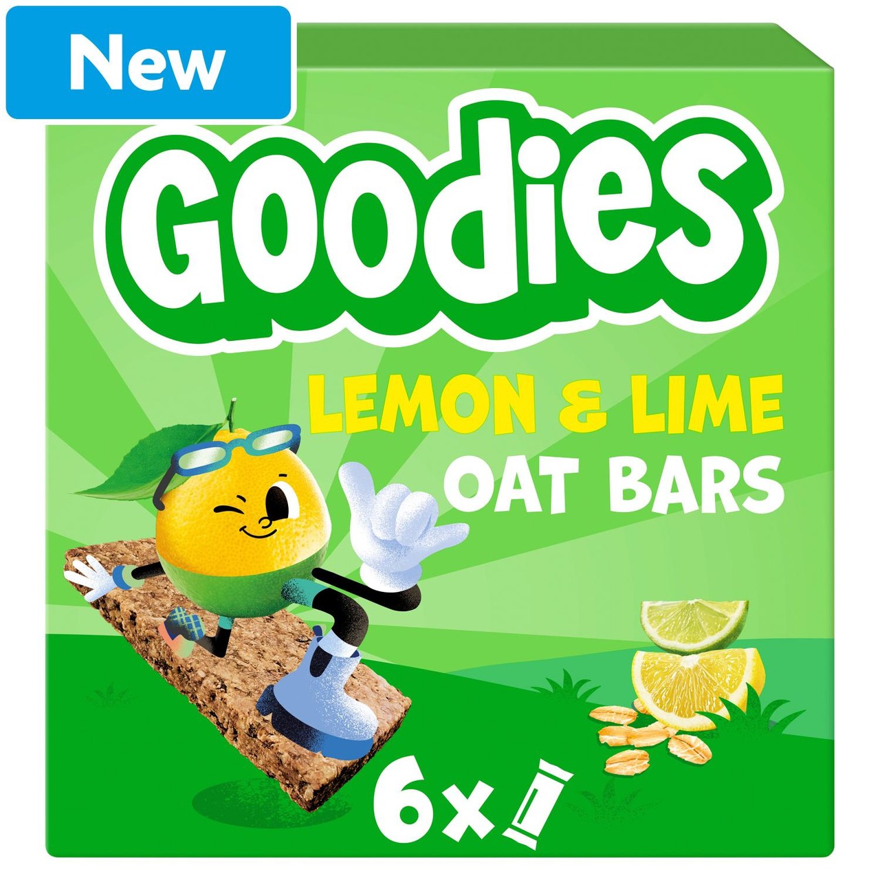 Goodies Lemon & Lime Oat Bars Kids Snacks Multipack 6x23g