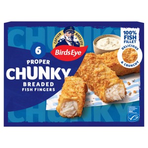 Birds Eye 6 ASC Chunky Crispy Battered Fish Fingers
