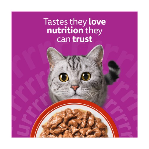 Whiskas 1+ Meaty Meals Adult Wet Cat Food Pouches in Gravy