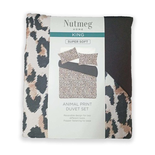 Nutmeg Home Soft Touch Animal Print Duvet Set King