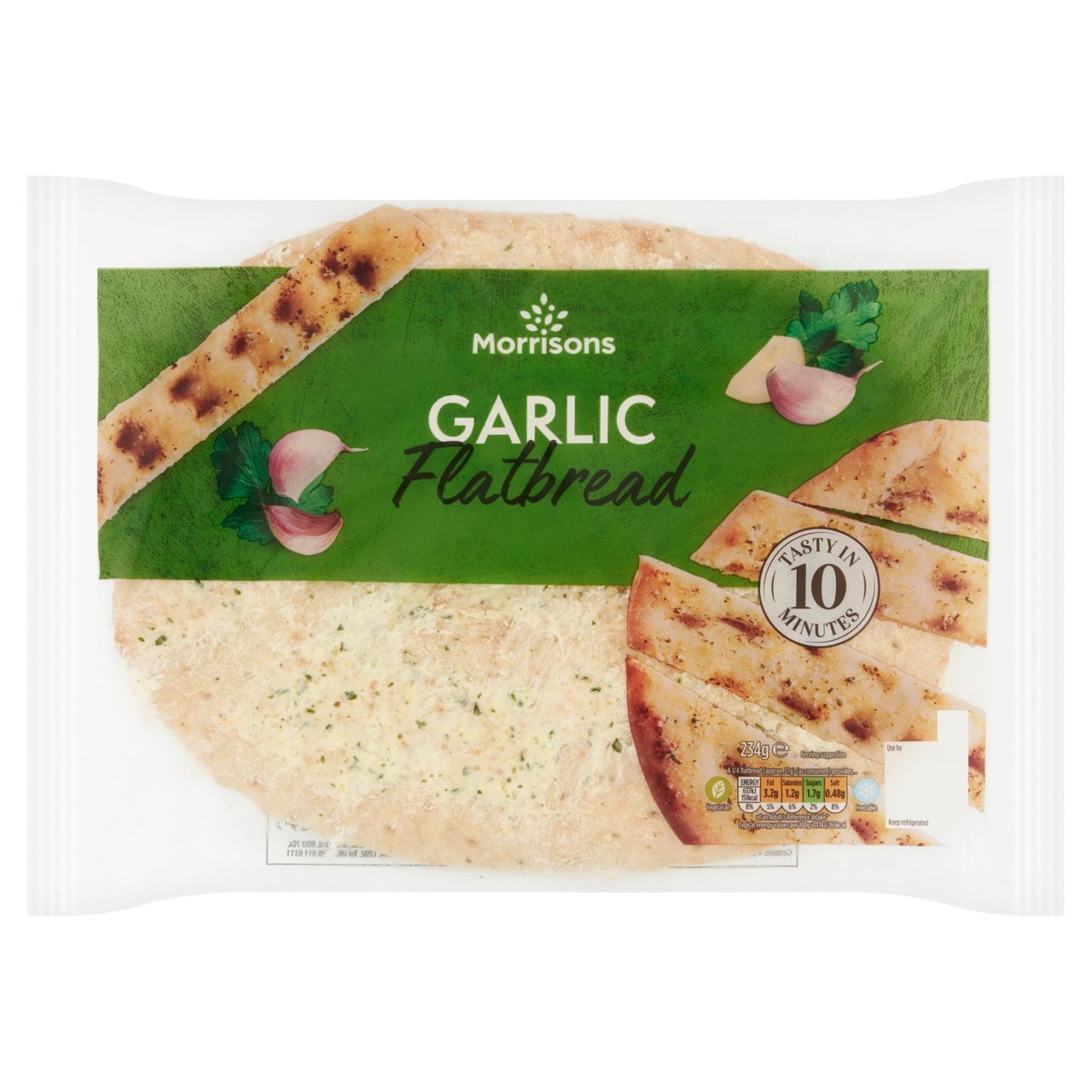 Morrisons Garlic Flatbread 234G