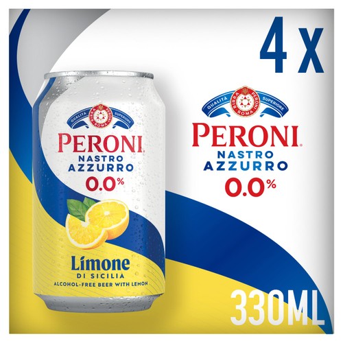 Peroni Nastro Azzurro Limone 4 x 330ml