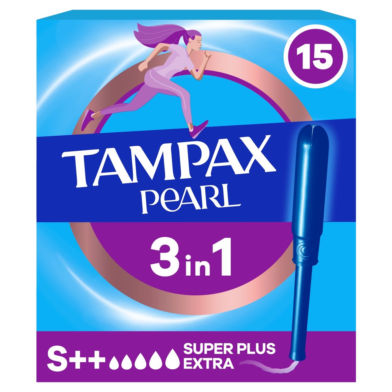 Tampax Pearl Super Plus Extra Tampons With Applicator x15