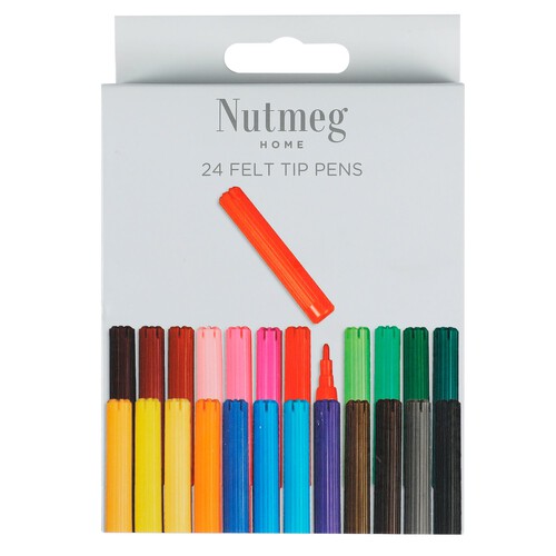 Nutmeg 24 Pack Felt Pens