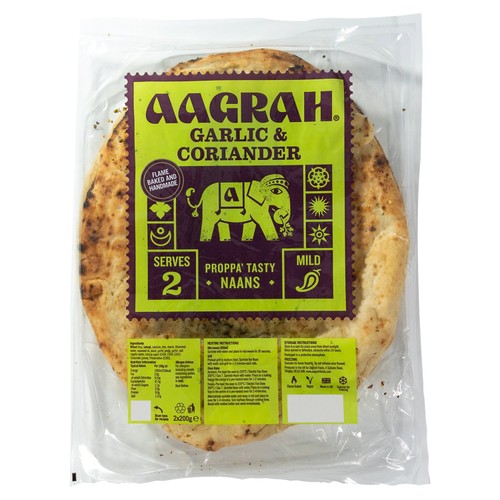 Aagrah Garlic Coriander Proppa Tasty Naans