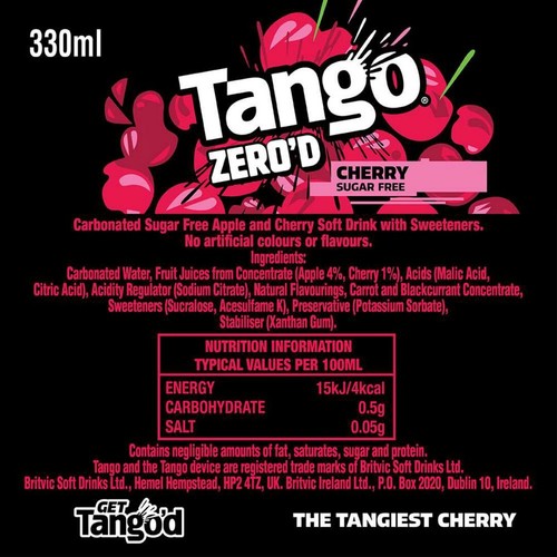 Tango Cherry Sugar Free