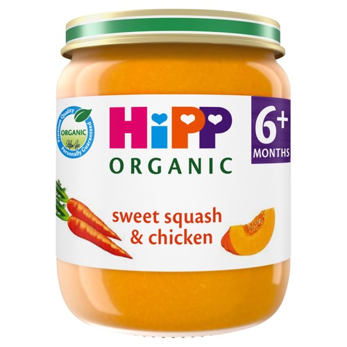 HiPP Organic Sweet Squash & Chicken Baby Food Jar 6+ Months125g