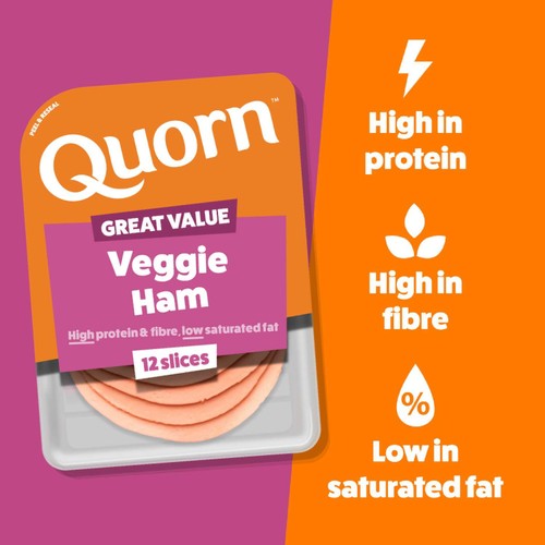 Quorn Ham Vegetarian Deli Slices x12 170g