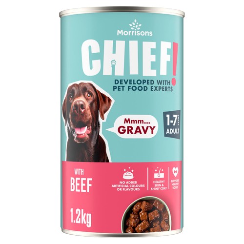 Morrisons Complete Dog Food Chunks In Gravy With Beef & Veg