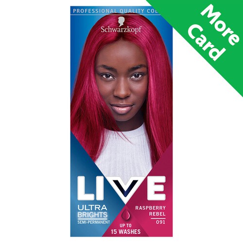 Schwarzkopf LIVE Ultra Brights Semi-Permanent Hair Dye 091 Raspberry Rebel