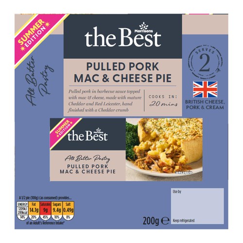 Morrisons The Best Pulled Pork & Mac Cheese Pie 200g