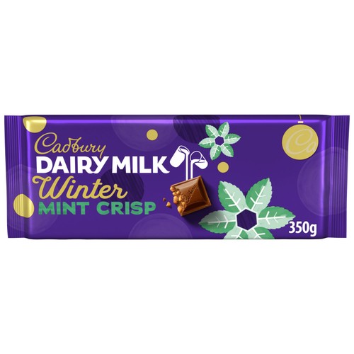 Cadbury Dairy Milk Winter Mint Crisp Bar 350g