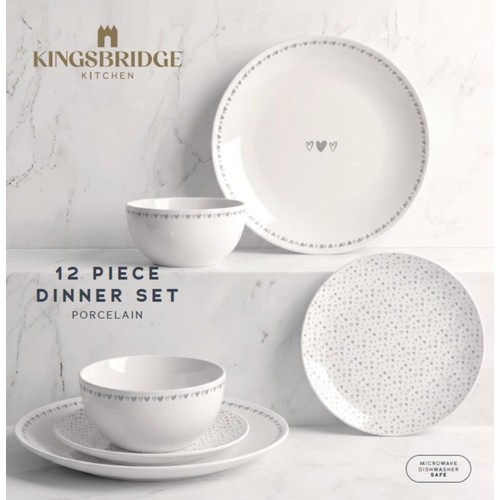 Heart Decal Dinner Set