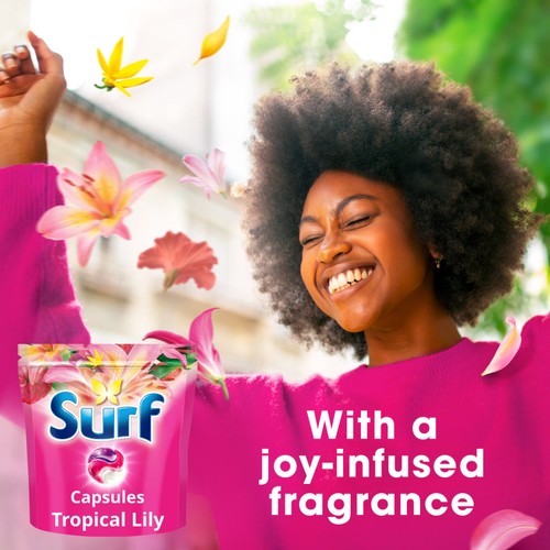 Surf 3 in 1 Laundry Washing Detergent Capsules Tropical Lily 51 Washes