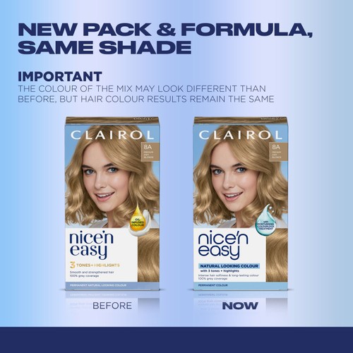 Clairol Nice n Easy Creme Permanent Hair Dye - 8a Medium Ash Blonde