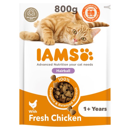 Iams For Vitality Hairball 1+ Years With Fresh Chicken