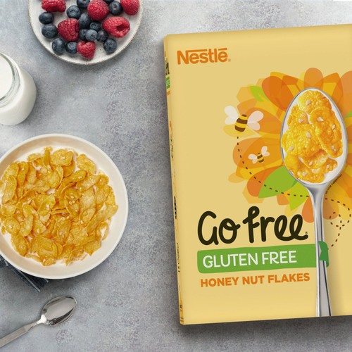 Nestle Go Free Gluten Free Honey Nut Flakes Cereal 350g