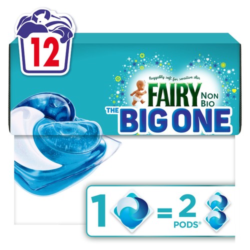 Fairy Non Bio The Big One Washing Liquid Capsules 12 Washes