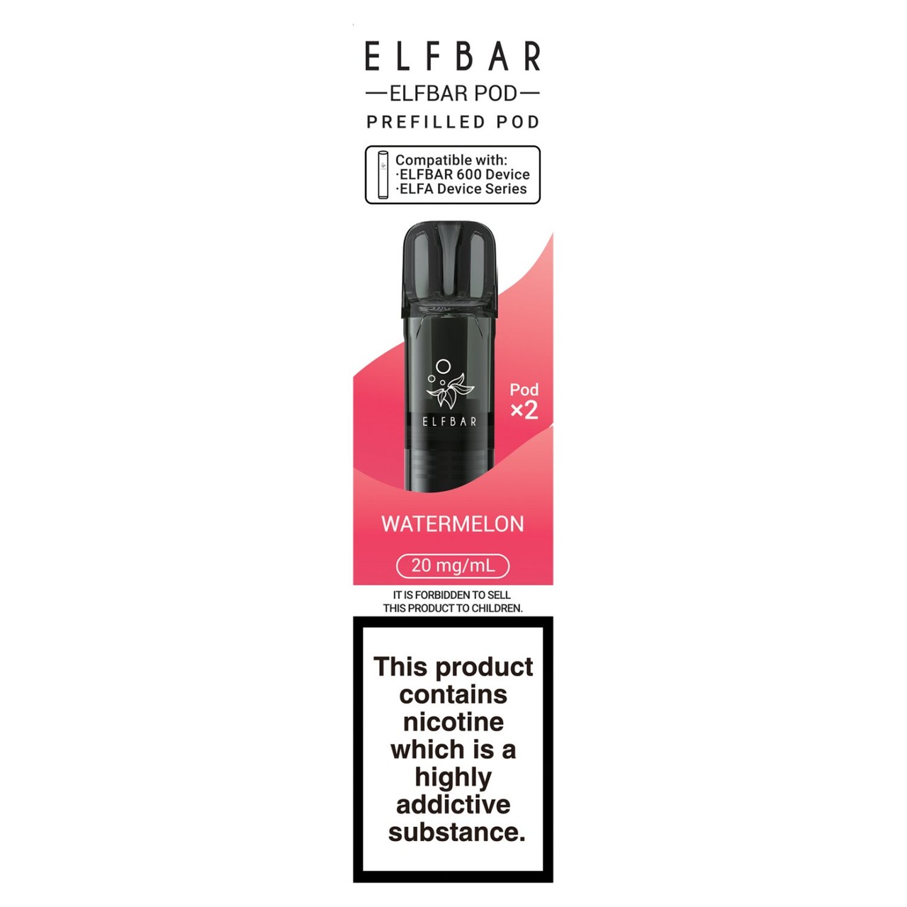 Elfbar 600 Pod x2 Watermelon
