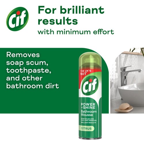 Cif Citrus Power & Shine Bathroom Mousse 500ml