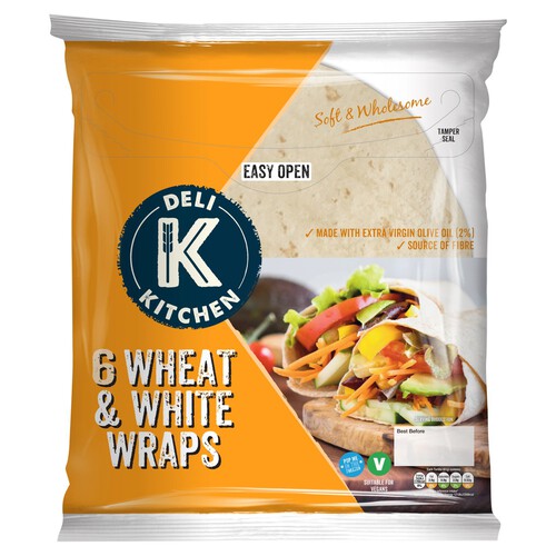 Deli Kitchen Wheat & White Tortilla Wraps