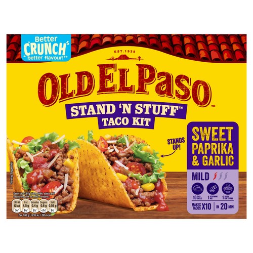 Old El Paso Stand And Stuff Paprika & Garlic Taco Kit 312g