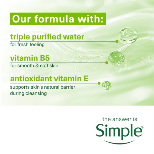 Simple Cleansing Face Wipes Biodegradable