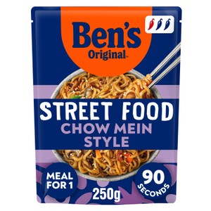 Bens Original Street Food Chinese Chow Mein Noodles Ready Meal 250g