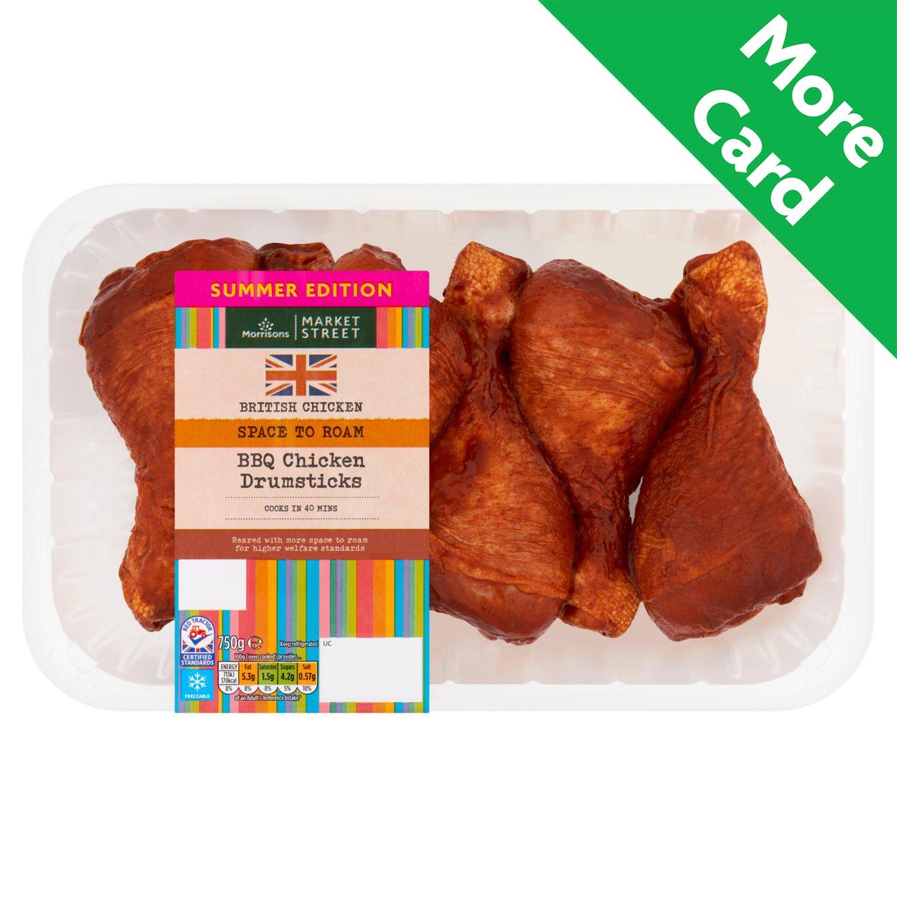 Morrisons BBQ Chicken Drumsticks 750g