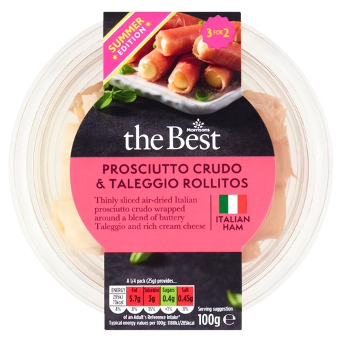 Morrisons The Best Prosciutto Crudo & Taleggio Rollitos 100g