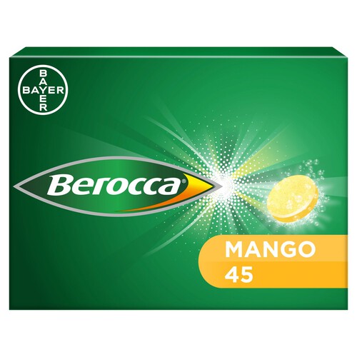 Berocca Energy Food Supplement Mango Effervescent Tablets