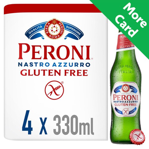 Peroni Nastro Azzurro Gluten Free Beer Lager Bottles