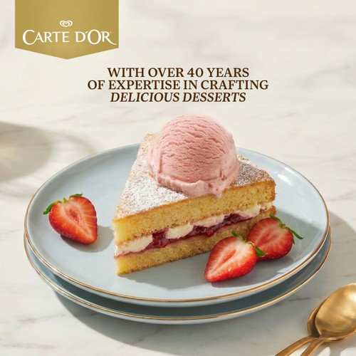 Carte D'Or Delightful Strawberry Ice Cream Tub 900ml