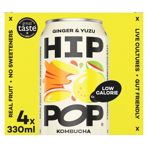 Hip Pop Ginger & Yuzu Kombucha 