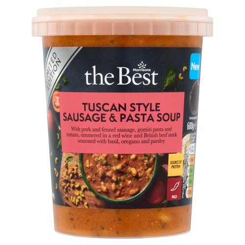 Morrisons The Best Tuscan Style Sausage Pasta Soup 600g