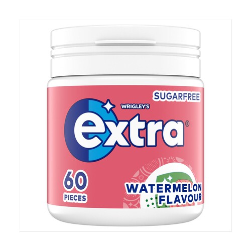 Extra Watermelon Flavour Sugarfree Chewing Gum Bottle 60 Pieces