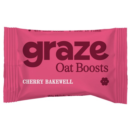 Graze Snack Box Oat Boosts Cherry Bakewell Flapjack 50g
