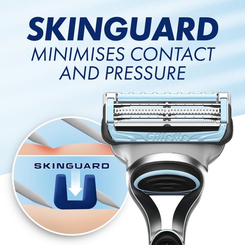 Gillette SkinGuard Sensitive Razors For Men 8 Refill Razor Blades