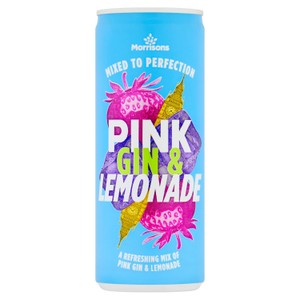 Morrisons Pink Gin & Lemonade 250ml