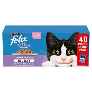Felix Original Kitten Mixed Selection in Jelly Wet Cat Food 40 x 85g