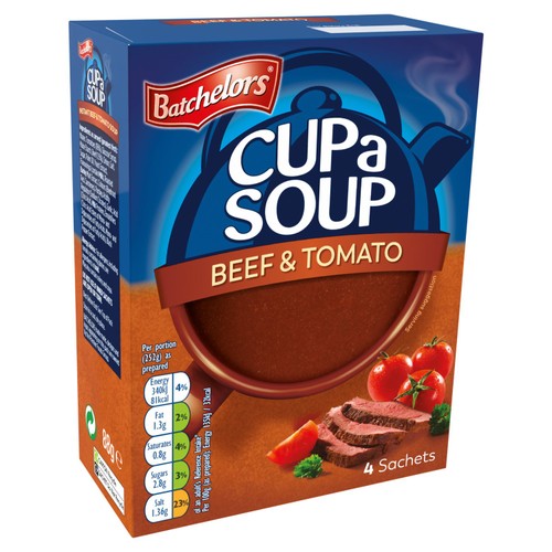Batchelors Cup a Soup Beef & Tomato 4 Sachets
