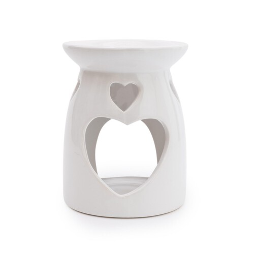 Morrisons White Ceramic Heart Oil Burner