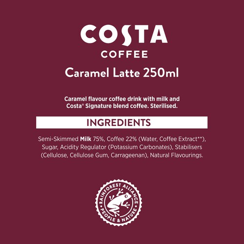 Costa Coffee Caramel Latte Iced Coffee