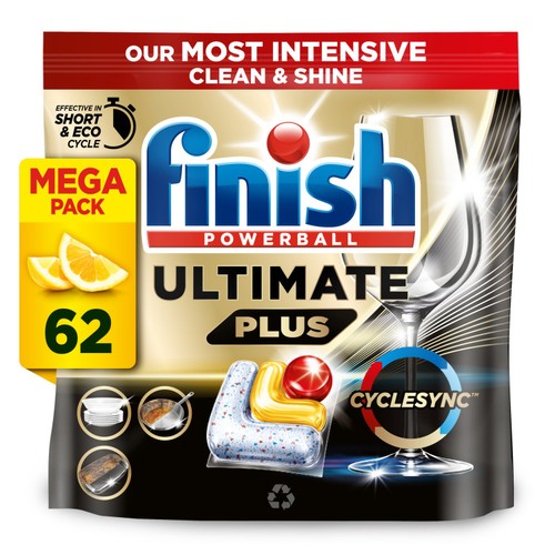 Finish Ultimate Plus Lemon Dishwasher Tablets 