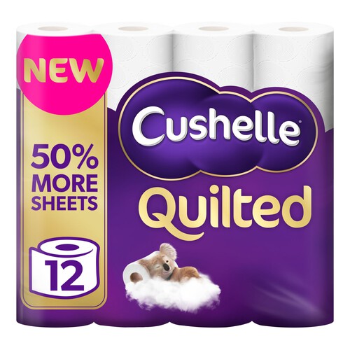 Cushelle Quilted Toilet Tissue Rolls