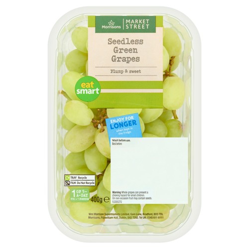 Morrisons Seedless Green Grapes Punnet 400g