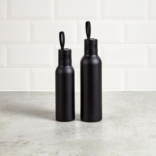 Morrisons Matt Black Double Wall Vacuum Bottle 500Ml