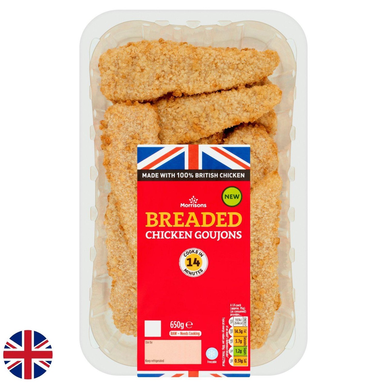 Morrisons British Breaded Chicken Goujons 650g